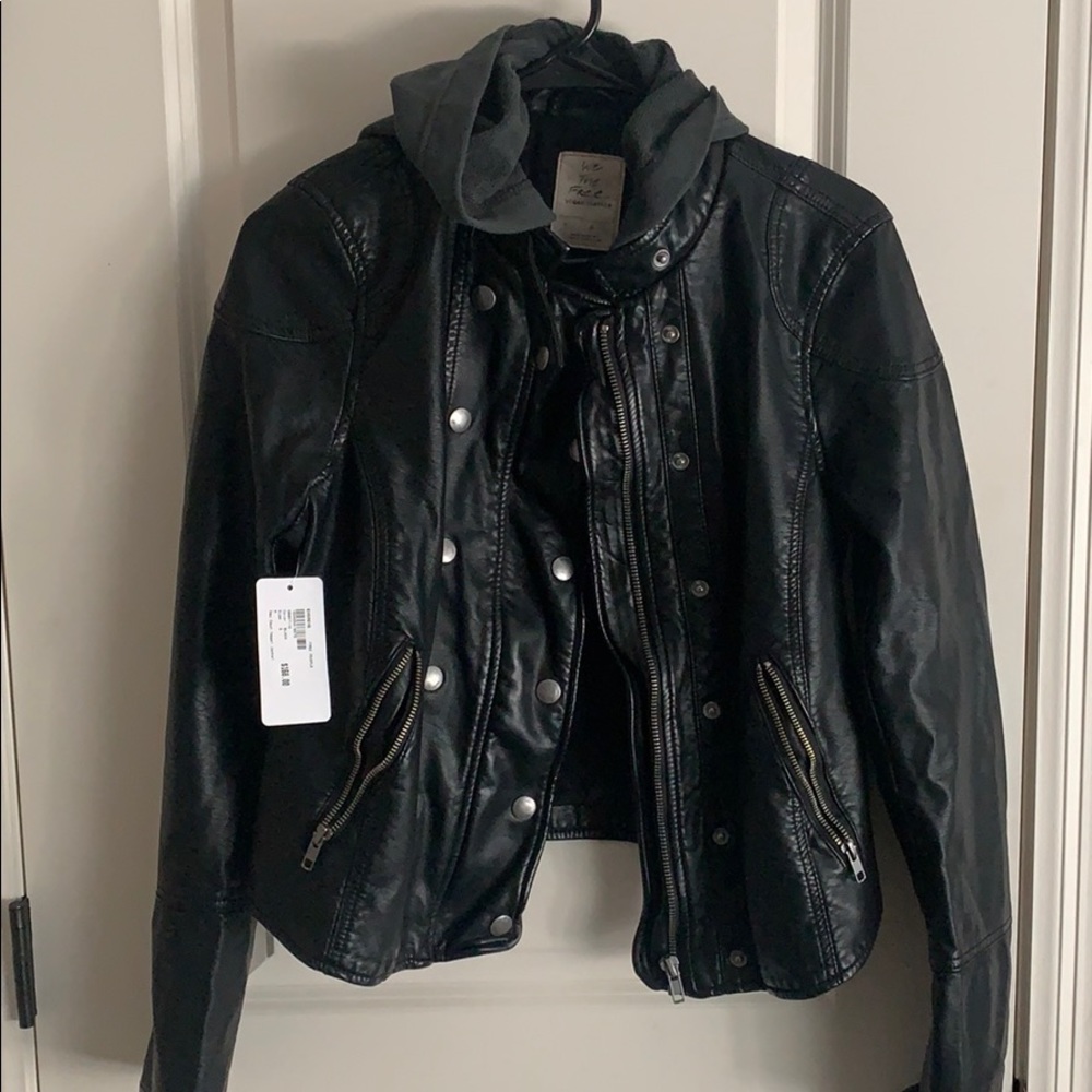 Free People New Dawn Vegan Leather jacket
